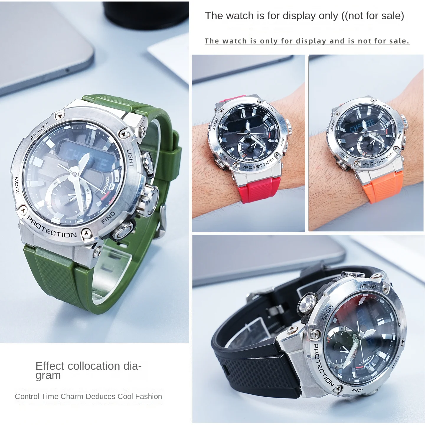 GST-B200 силиконовый ремешок мужской браслет для CASIO G-Shock серии GST-B200 резиновый ремешок для часов аксессуары 16 мм выпуклый браслет