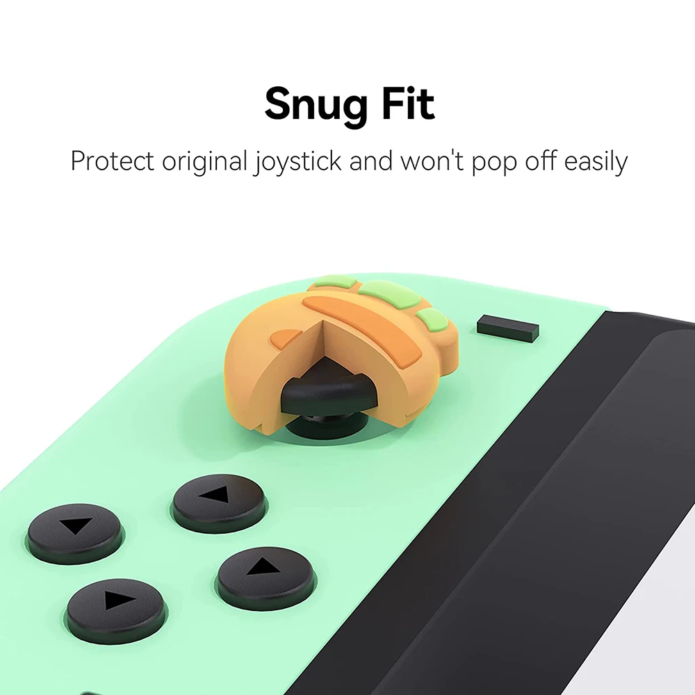 4 قطعة لطيف الكرتون سيليكون الإبهام قبضة قبعات متوافق مع نينتندو سويتش OLED/سويتش لايت/سويتش جويستيك الغطاء الواقي