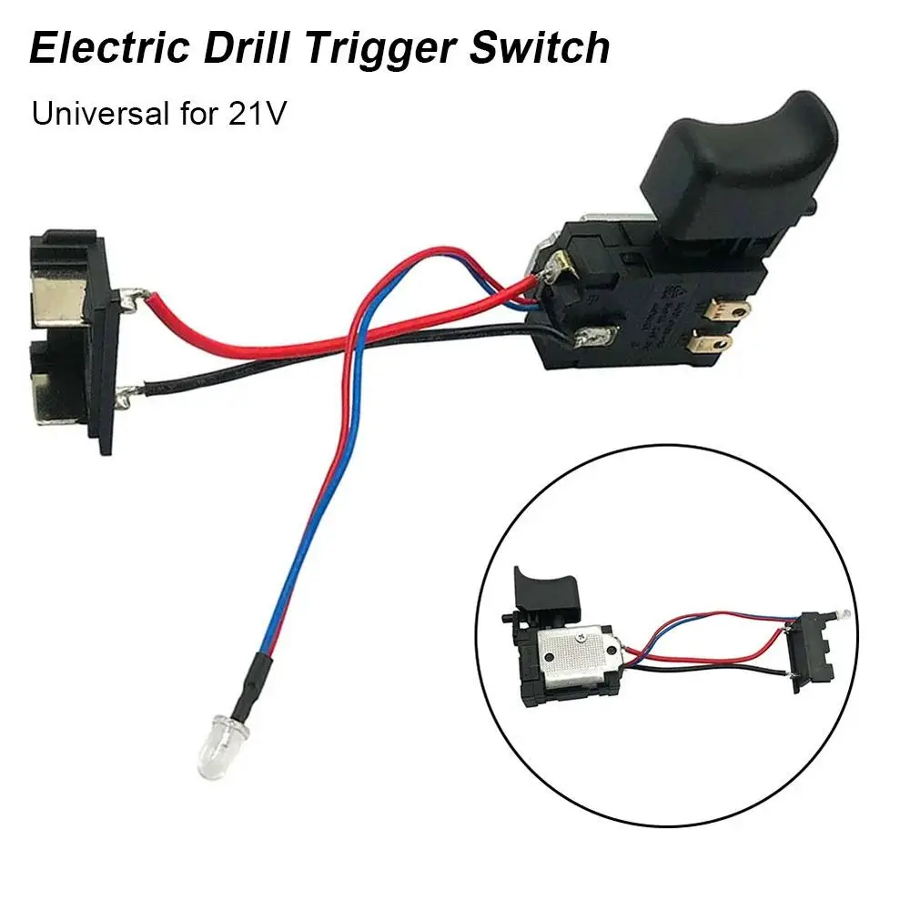 1Pcs 21V Trigger Switch Universal Speed Control Electric Drill Control Switch Plastic Dustproof Push Button Cordless Drill