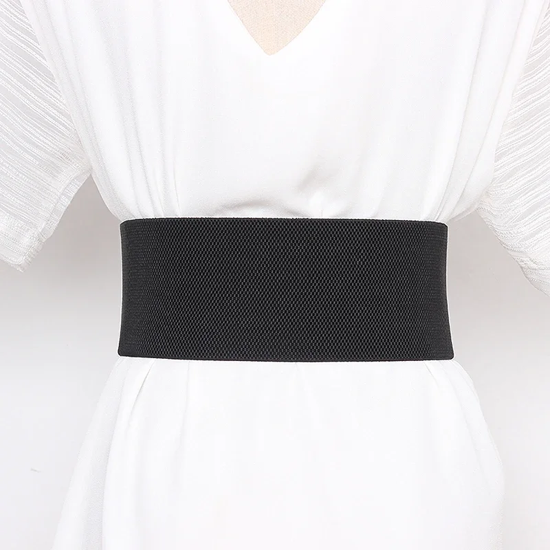 حجم كبير حزام مشد مرن الإناث الخصر أحزمة واسعة للنساء مصمم جودة عالية تمتد فستان Cummerbunds حزام الخصر