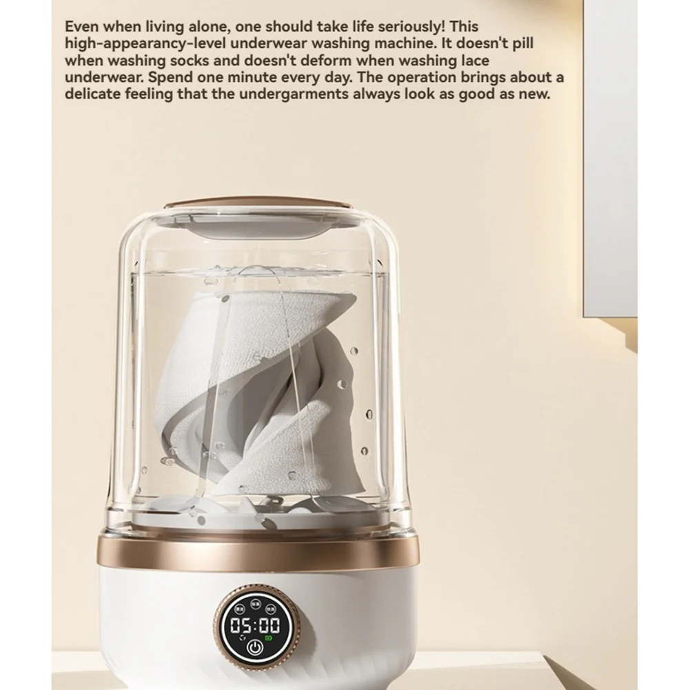 

B58B-Портативная стиральная машина для нижнего белья, мини-стиральная машина для бюстгальтеров/нижнего белья/носков для квартиры, кемпинга, путешествий A