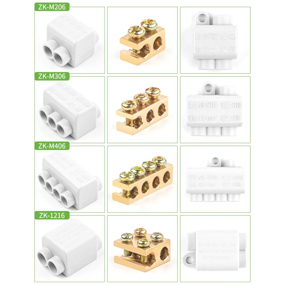 Wysoka moc 60A/80A/100A 400V/1000V 1.0-16mm2 Brak odłączania Złącze przewodu Kabel Łączenie Okablowanie Blok zacisków Skrzynka przyłączeniowa — zdjęcie 5