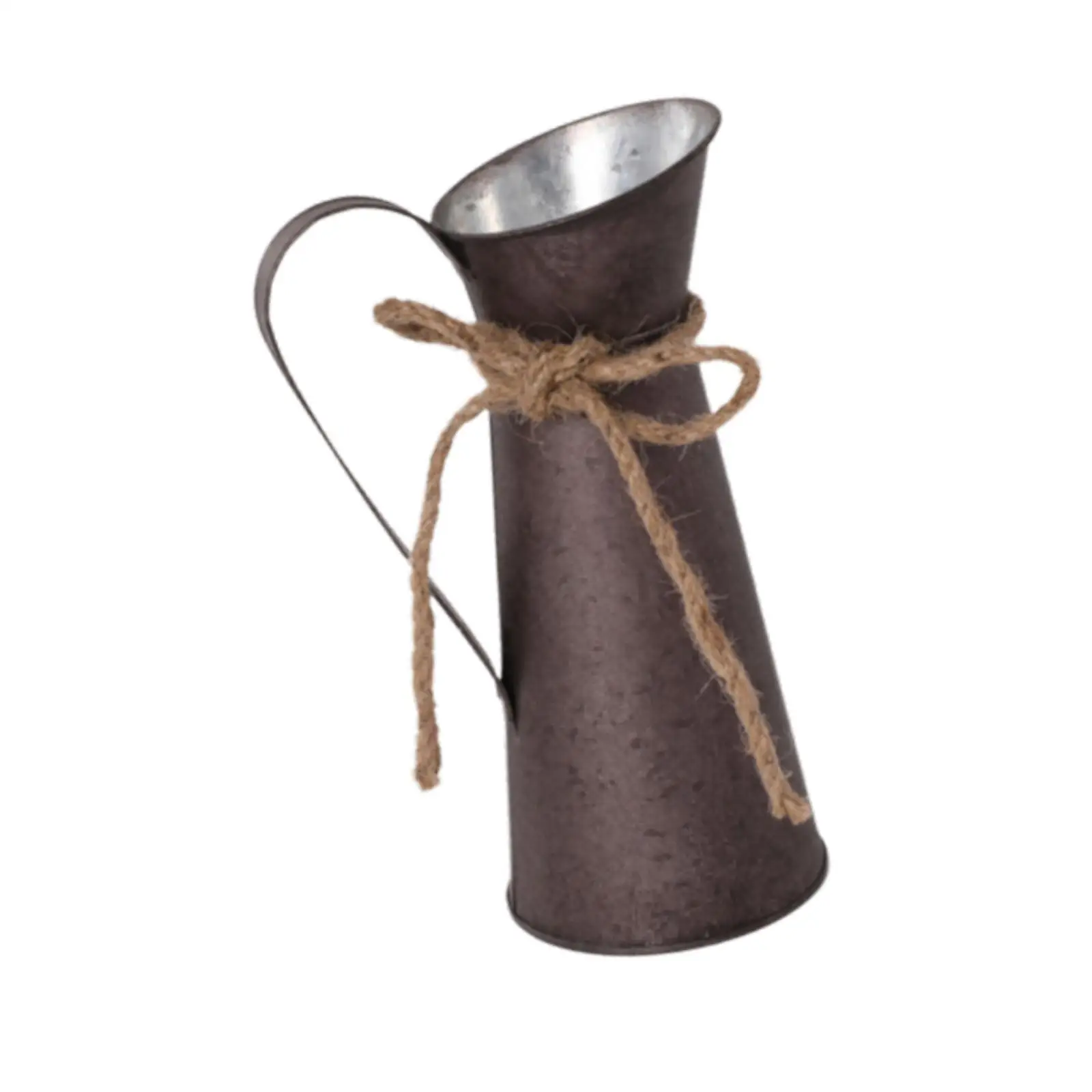 Milk Jug Vase Metal Planter Rustic Decorative Flower Vase Flowerpot Metal Vases for Table Garden Living Room Office Farmhouse
