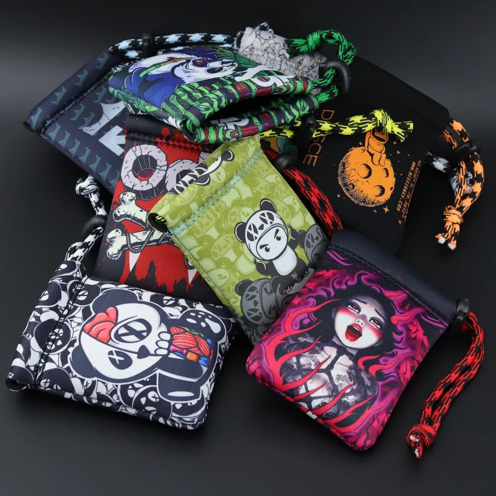 Bolsa de tela General elástica impermeable de neopreno de 3mm de espesor, bolsa de caja de almacenamiento de palanquilla para dispositivo 18650 individual/doble