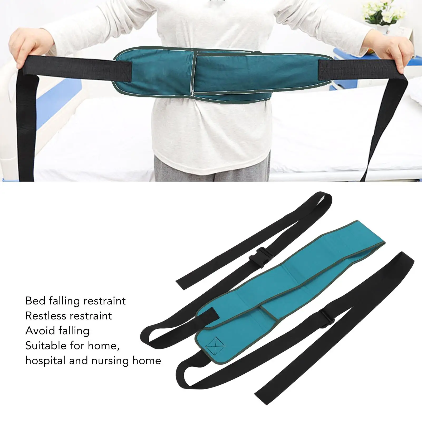  for elderly Anti Fall Bed Restraint Strap High Strength Nylon & Cotton, Breathable Buckle For hospital Grade