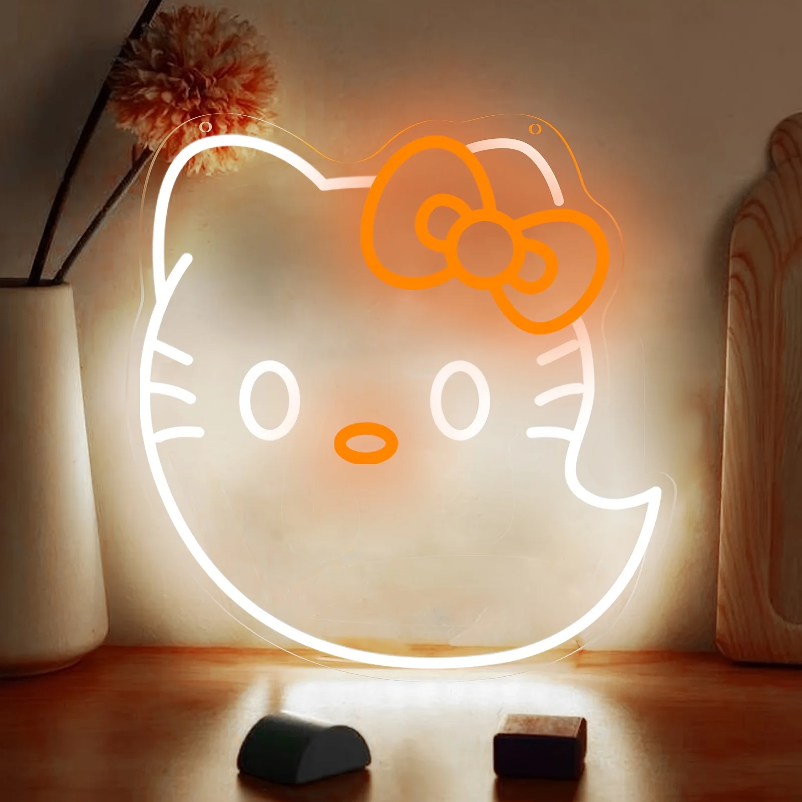 

Hello Kitty Neon Sign Sanrio Japanese Kawaii LED Nigh Light for Home Bedroom Girl Room Hanging Decor USB Dimmable Birthday Gift