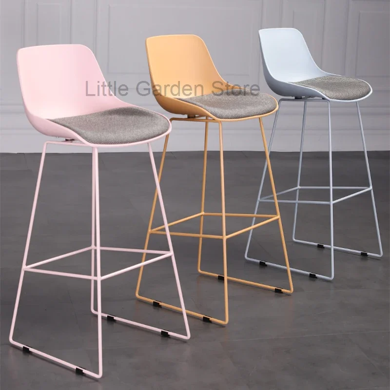 

High Reception Bar Chair Designer Acrylic Vanity Garden Counter Bar Stool American Library Party Sgabello Cucina Home Furniture