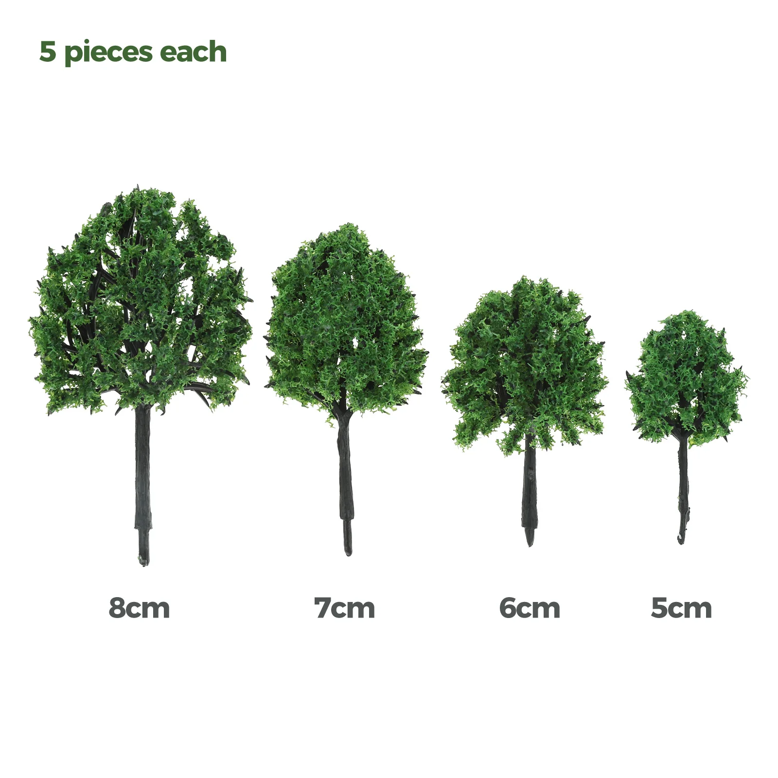 20Pcs 5/6/7/8cm Model Tree Garden Plant Ornament Miniature Dollhouse Pots Decor Moss Bonsai Micro Landscape DIY Garden Ornament