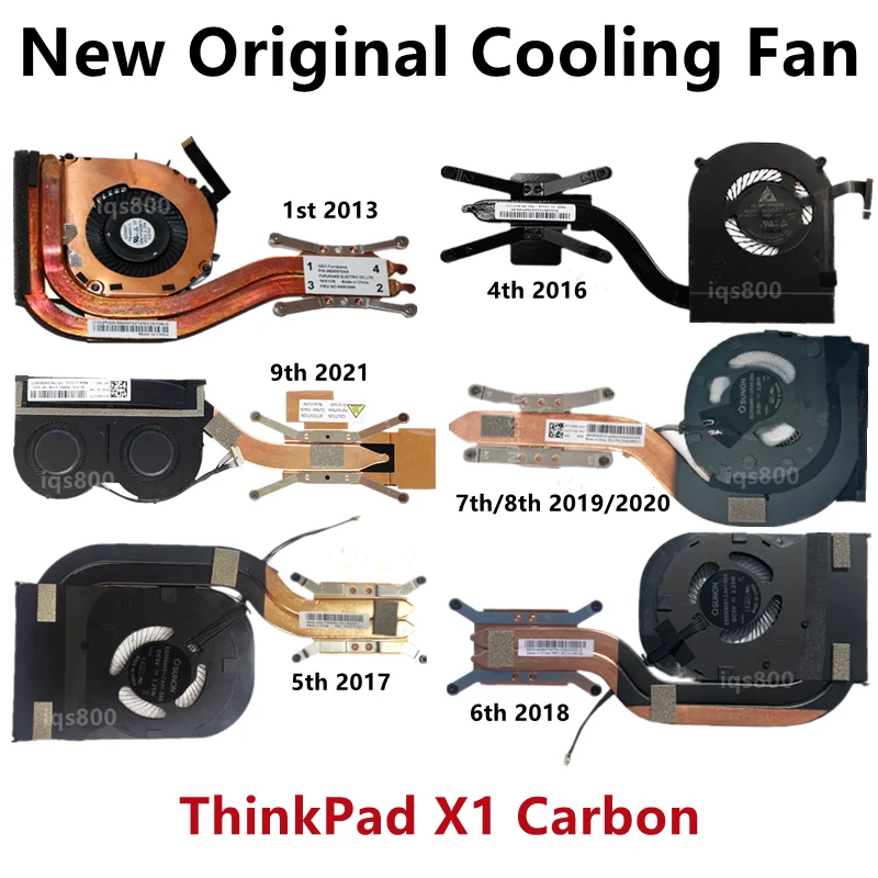 New Original For Laptop Lenovo ThinkPad X1 Carbon Gen X1C CPU Cooling Fan Heatsink Radiator 2012-2021