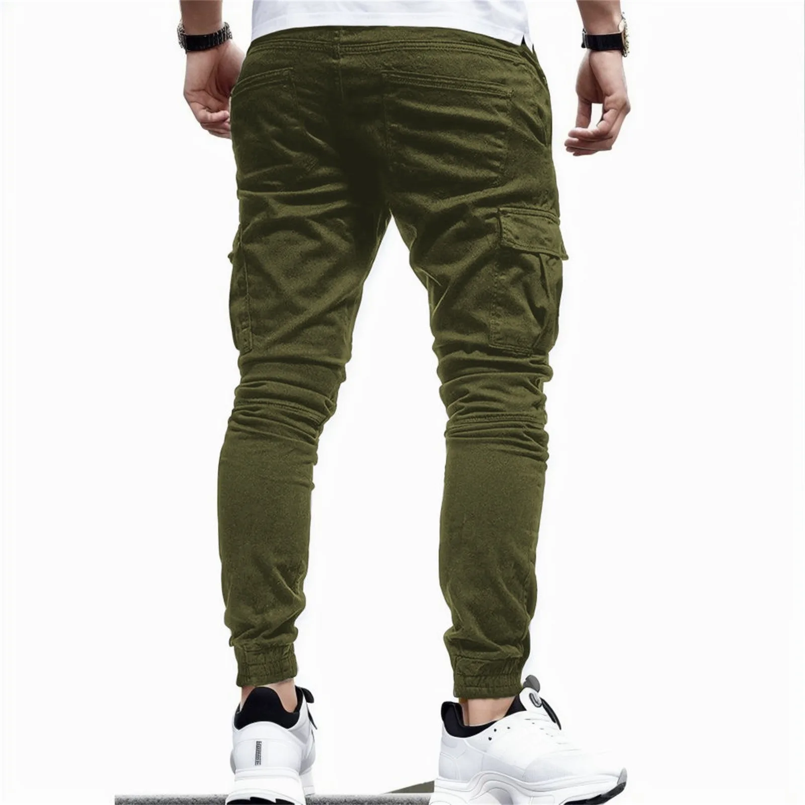 กางเกงลำลองผู้ชายแฟชั่นมีกระเป๋าขนาดใหญ่กางเกงฮาเร็มฮิปฮอปกางเกงวอร์มคุณภาพสูงกางเกงขายาวผู้ชาย