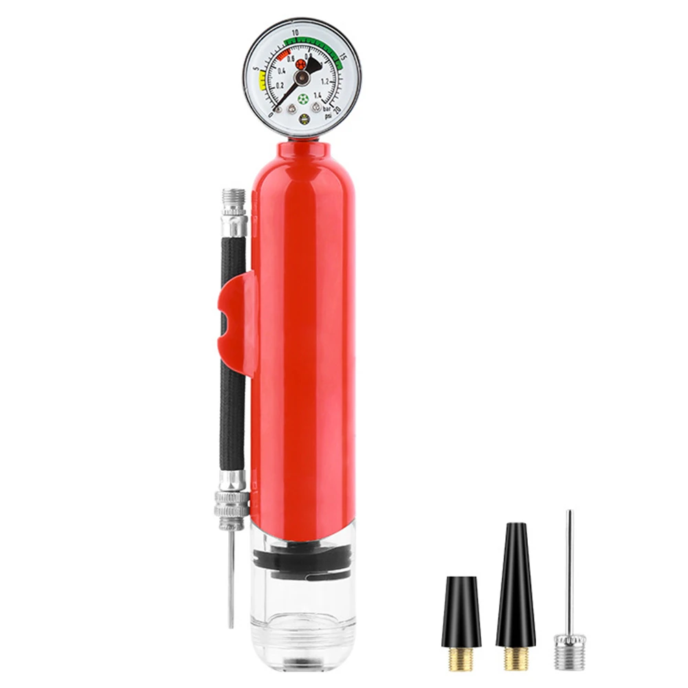 20PSI Handheld Ball Pump with Pressure Gauge Manual Tire Pump Dustproof Motorcycle Tyre Inflator Sports Accessories