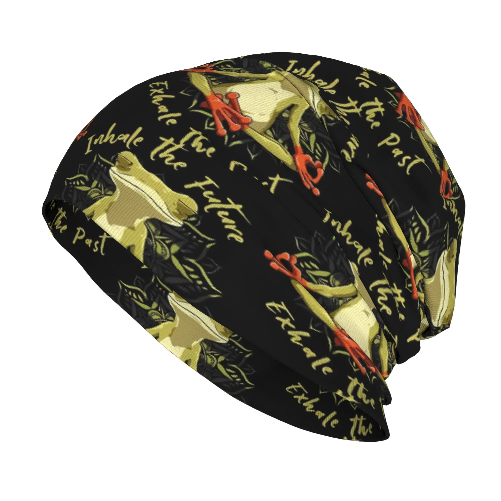 Bonnet Hats Funny Frog Men Women's Thin Hat Yoga Mandala Inhale The Future Retro Cap Street Skullies Beanies Caps