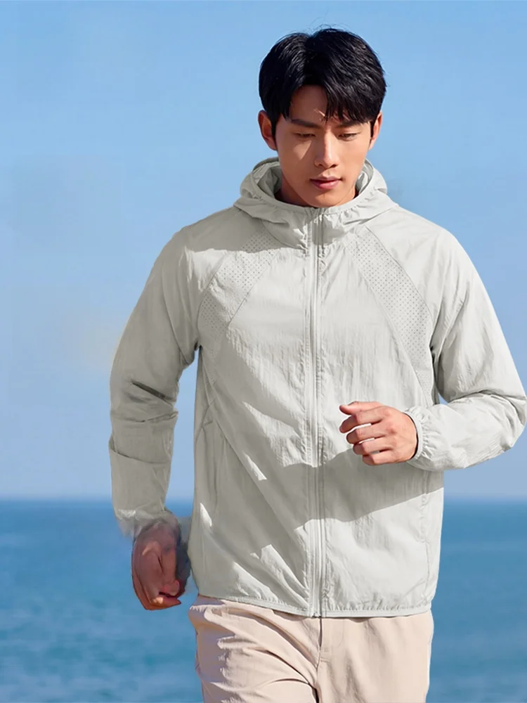 アイスシルク-uv-保護服メンズルーズ通気性アウトドアサイクリング釣り日焼け止めジャケット若者のファッション春夏