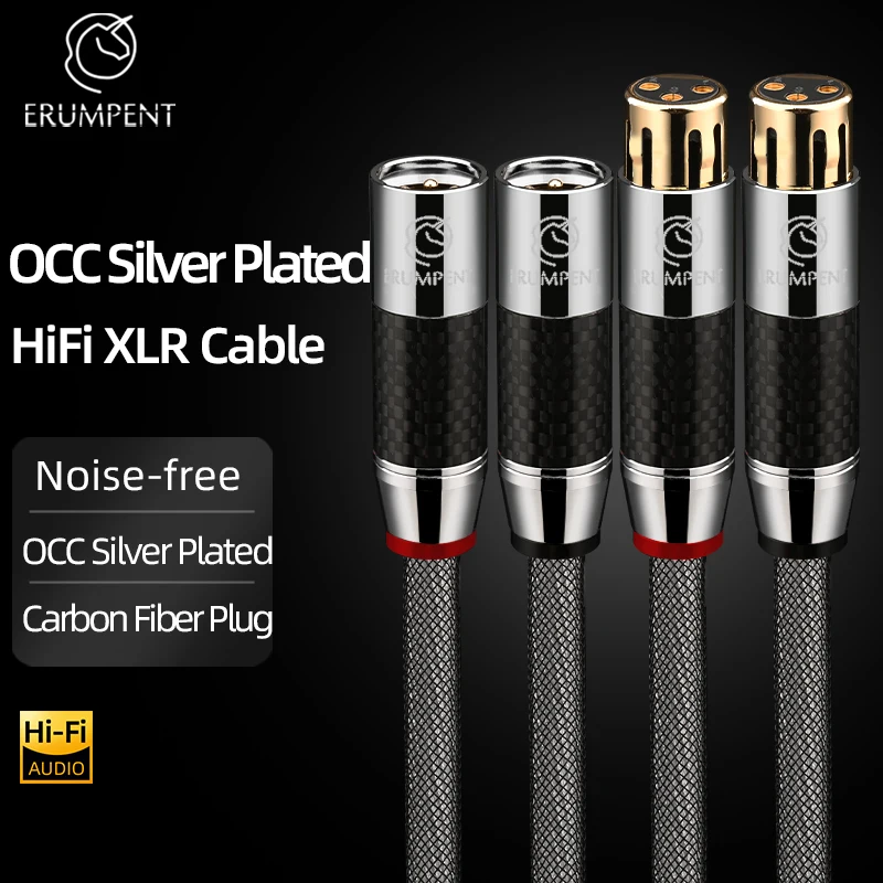 

HiFi посеребренный аудиокабель XLR Высококачественный OCC HiFi XLR кабель «папа-мама» для микшерного микрофона