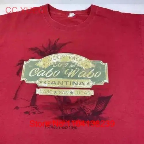 SAMMY HAGAR CABO WABO MEXICO CANTINA RED ROCKER DIVE BAR TEE T SHIRT Sz Mens L long or short sleeves