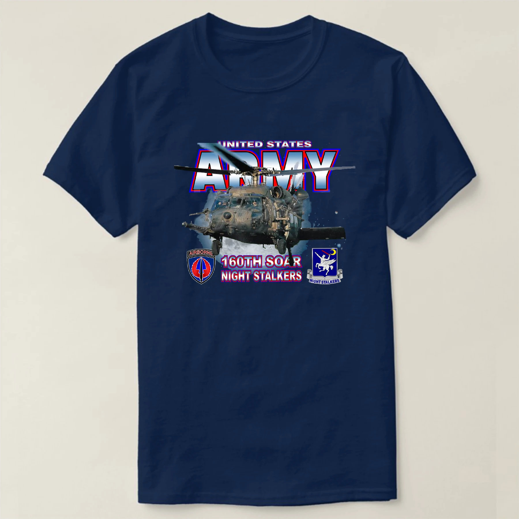 

US Army 160th Airborne SOAR(A) Night Stalkers T Shirt New 100% Cotton Short Sleeve O-Neck Tshirt Casual Mens Top