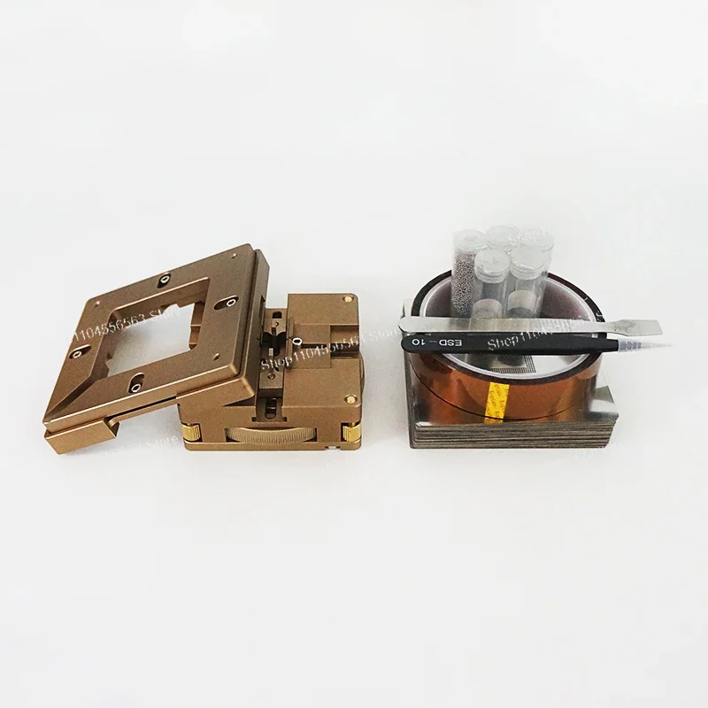 ​​Universal BGA Rework Kit with 80MM/90MM Fixtures, 170pcs Stencils & ESD Tools for Laptop Reballing & Repair​​