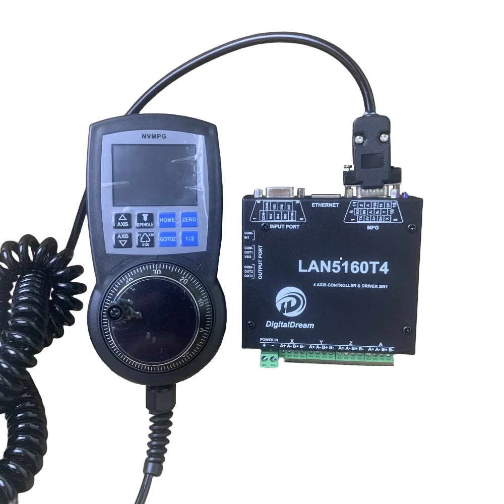 CNC Ethernet Controller Board 4 Axis with Integrated Stepper Motor Drivers With MPG Hanwheel for Fanuc Cnc Machines Engraving