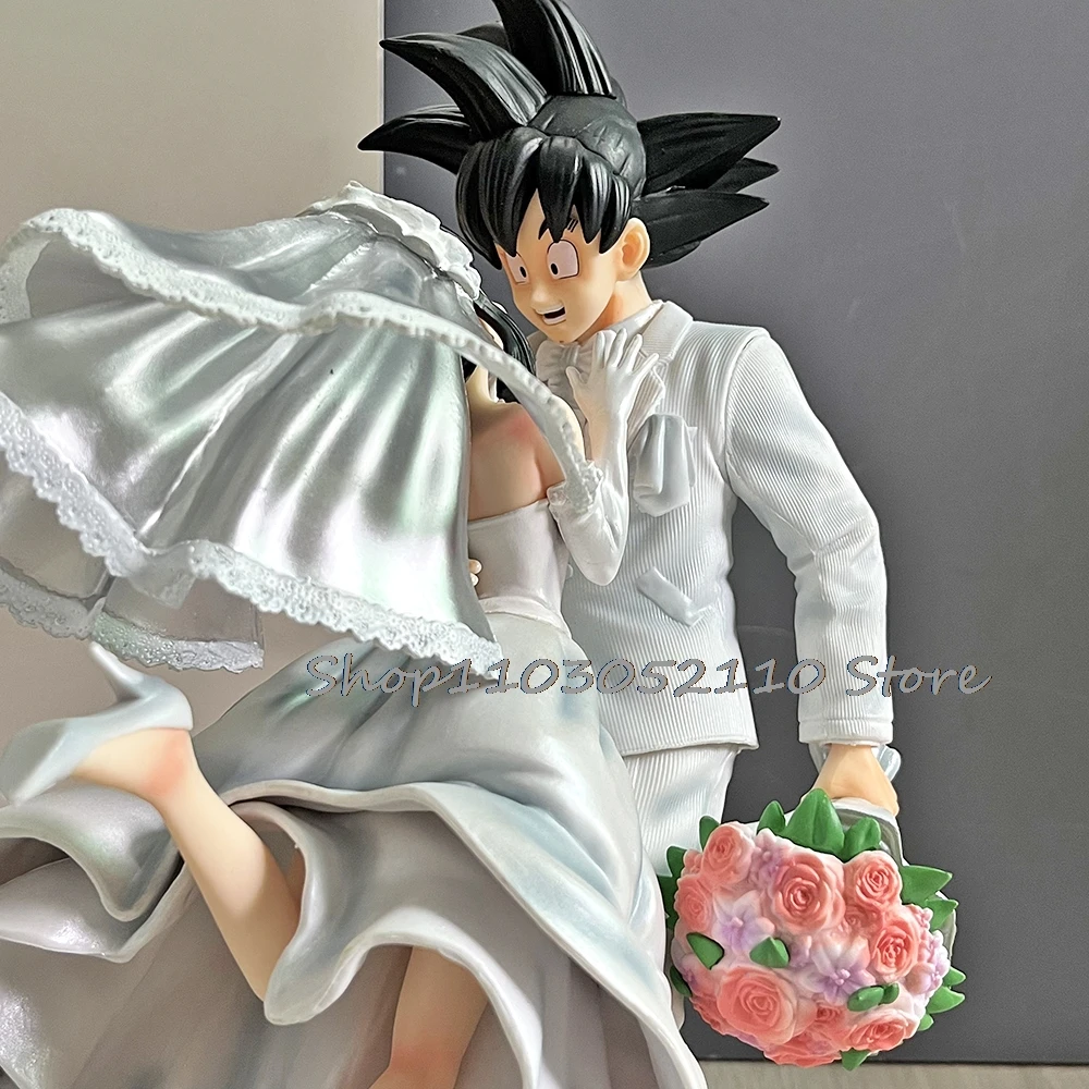 Anime Dragon Ball Z Son Goku & Chichi Hochzeit Figur Hochwertige Modell Spielzeug Statue Sammlung Ornament Paar Hochzeit Geschenke