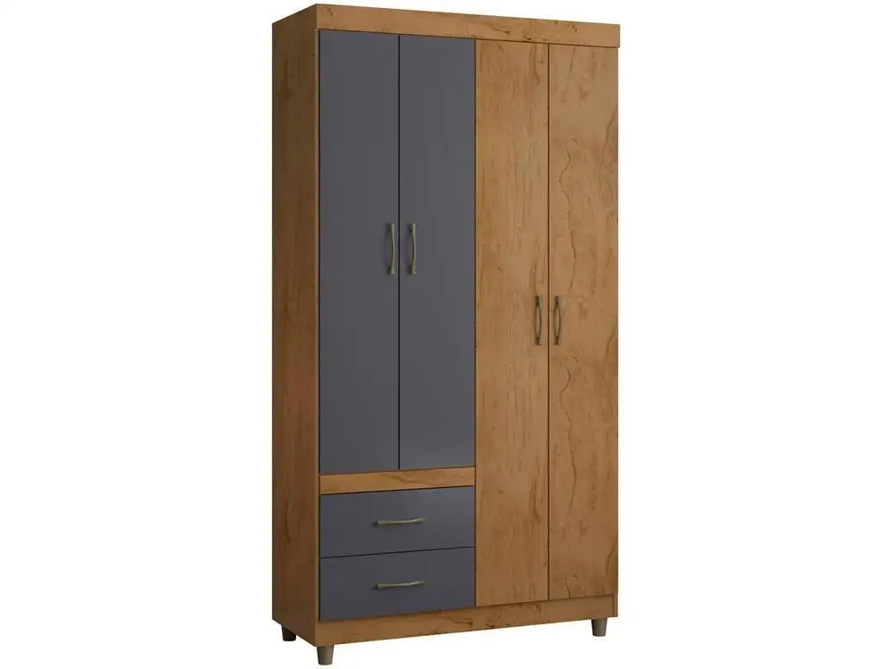 Guarda-roupa Solteiro 4 Portas 2 Gavetas Araplac
