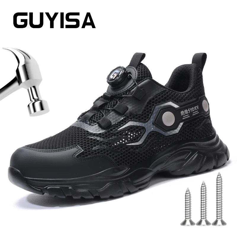 GUYISA Safety shoes electrician shoes no metal insulation lightweight, soft comfortable breathable F115BKVT