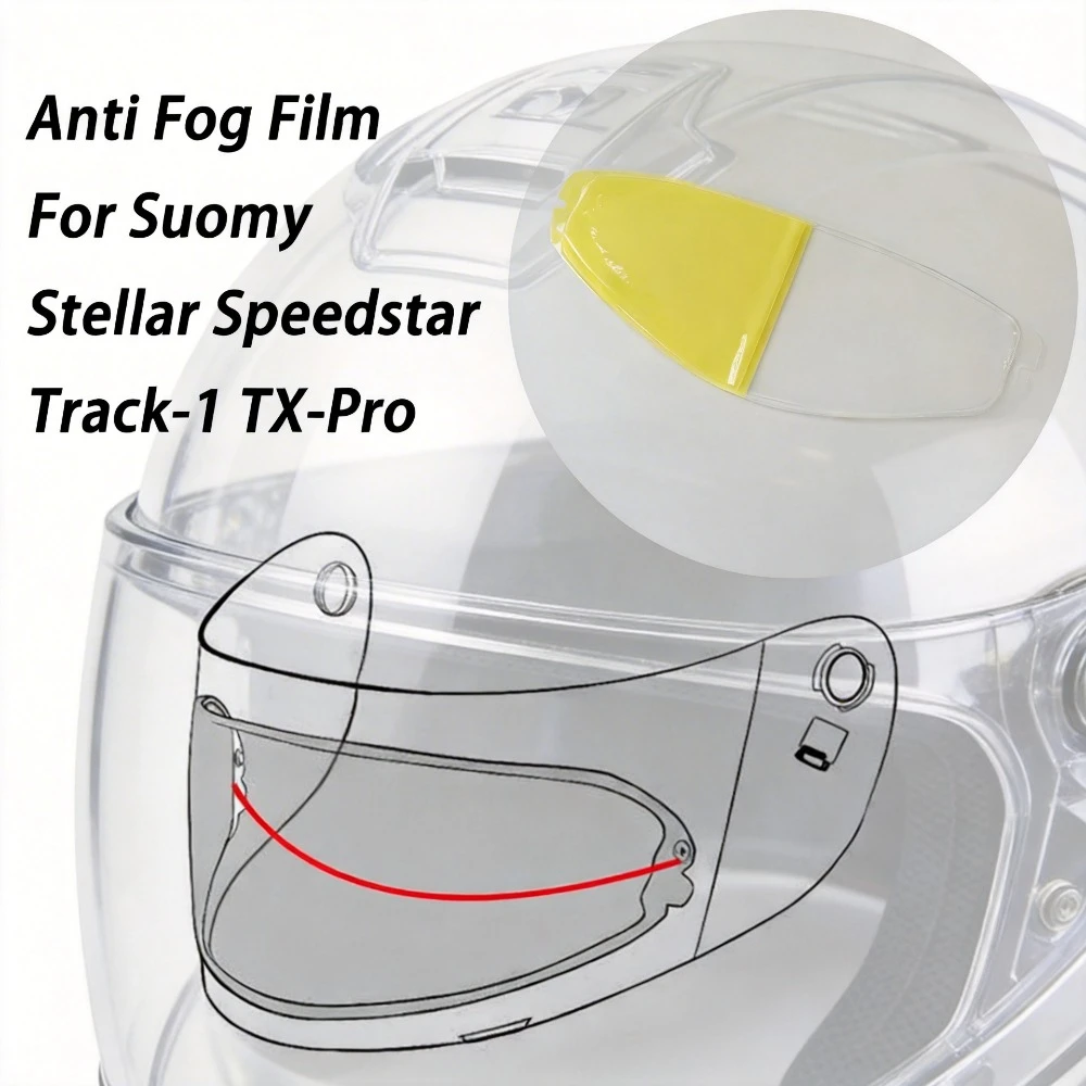 Helmet Visor Anti Fog Film Fit for Suomy Stellar Speedstar Track-1 TX-Pro Lens Anti-fog Inserts