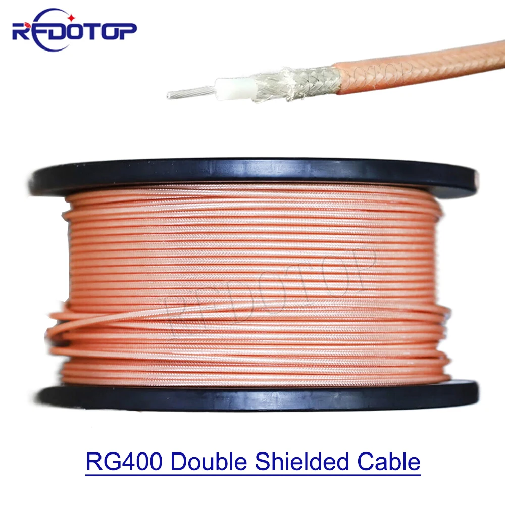 RG-400 Silver-plated Copper Double Shielded Cable RG400 High Quality Low Loss 50 Ohm 50-3 RF Coaxial Cable Jumper Wire Cord