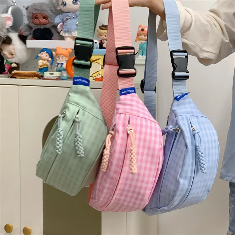 

Модная клетчатая большая сумка в корейском стиле, большая вместительная уличная повседневная сумка через плечо для женщин, дизайнерская роскошная сумка, милая