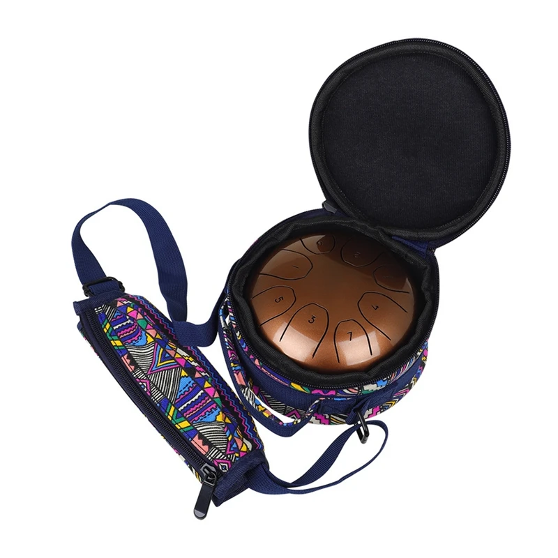 5.5Inch Steel Tongue Drum Bag,Ethereal Drum Bag,Handpan Drum,Sanskrit Drum Bag,Hand Shoulder Bag Easy To Use