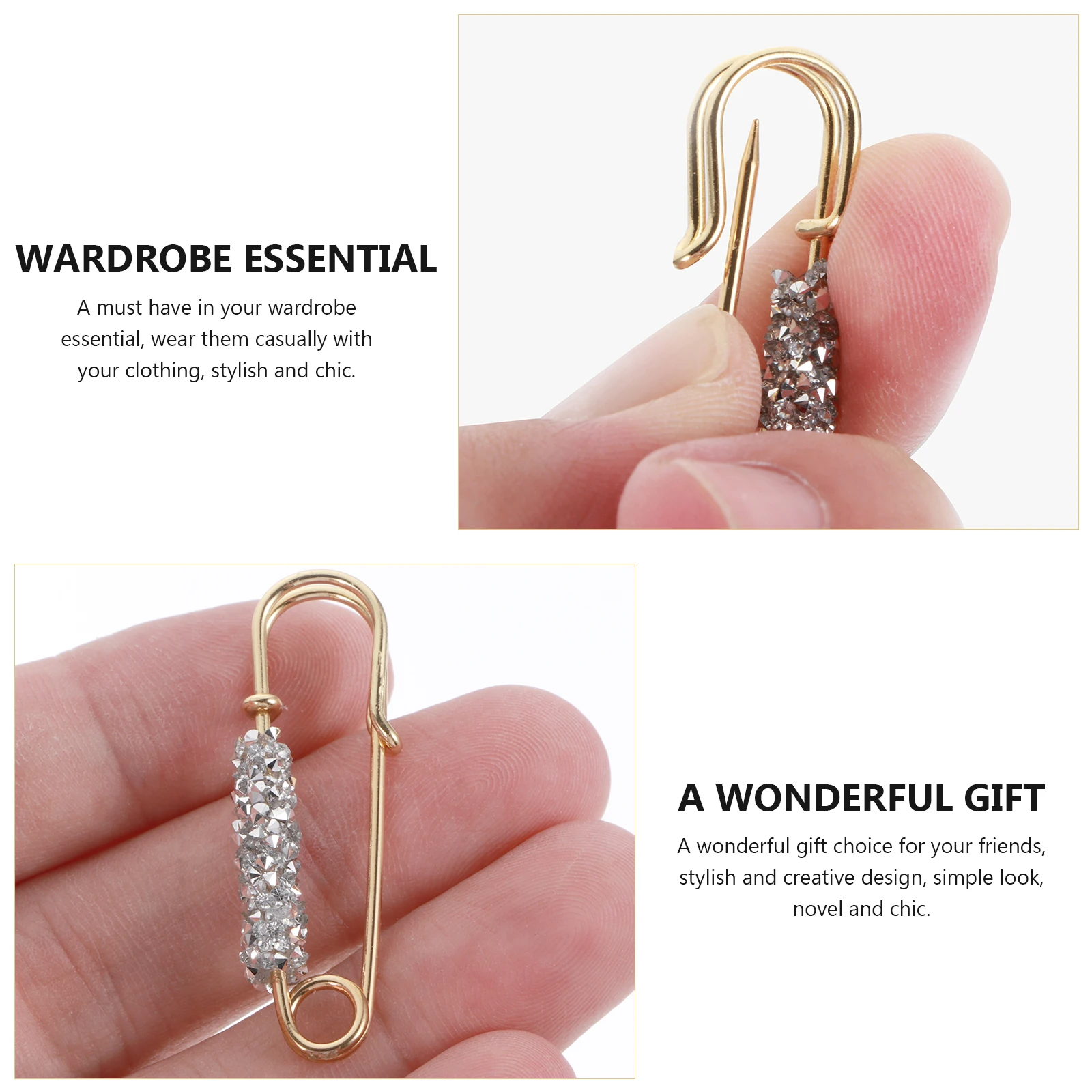 

Clothing Rhinestone Waistline Pin Dress Brooch Coat Decorative Pin Skirt Waist Button Fashion Brooch Clothing Ornament Accessory