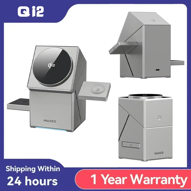 

3 in 1 Fast Wireless Charger Qi2 Magnetic Charging 15W For iPhone 12 13 14 15 16 Pro Max iWatch 9 8 7 6 5 Airpods 2 3 Pro