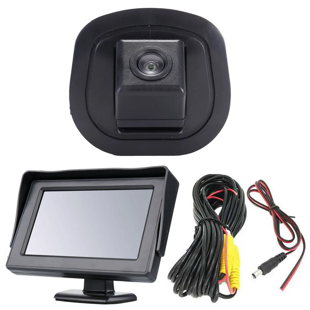 

Car rear view Camera +4.3"Monitor for BMW X1E84 X5 E70 X6 E71 BJ 2011 pre-punched hole Waterproof