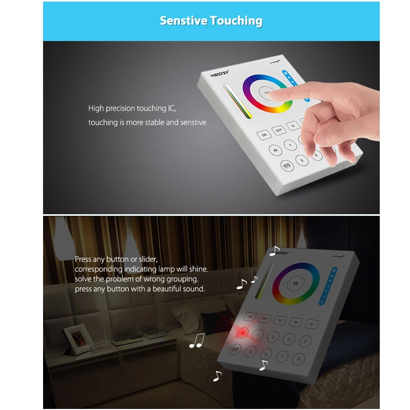 Miboxer Smart Touch Panel Dimmbare Dimmen/CT/RGB/RGBW/RGB + CCT LED Streifen Licht Controller 2,4G wireless Remote Milight