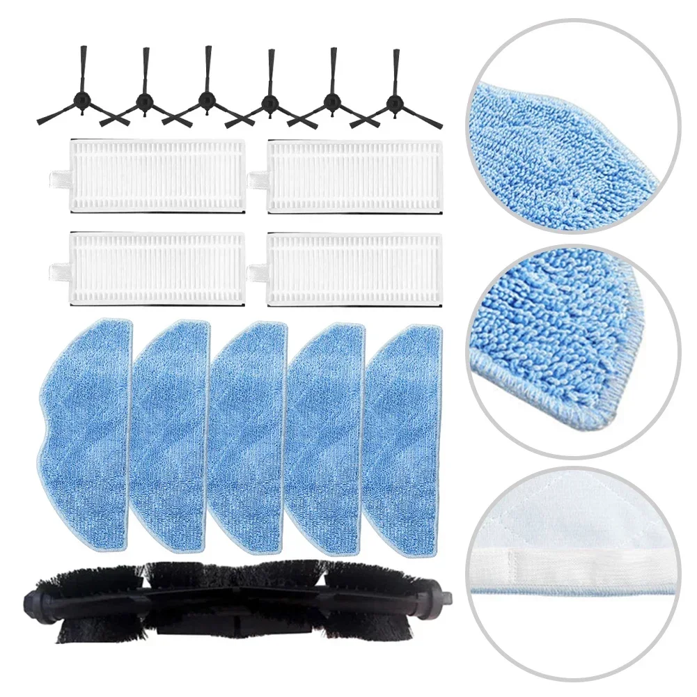 16PCS Main & Side Brush Filter Mop Cloth Kit For Tefal For X-Plorer Serie 75 S+ Vacuum Cleaner Accessories Home Appliance