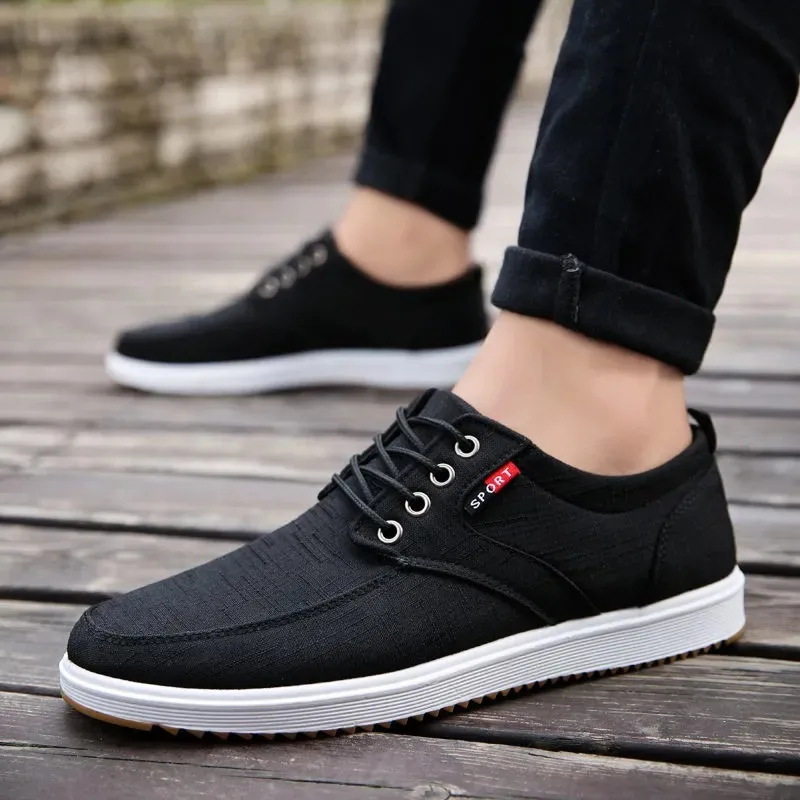 New Canvas Sneakers Men Vulcanized Odorless Oxfords Shoes Male Casual Breathable Trainers Sport Shoes Boys Student Plimsolls