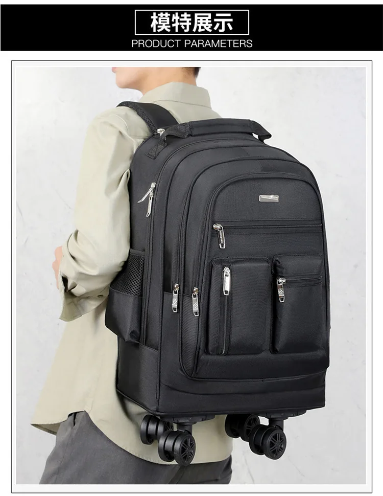 Business-Rucksack für den Außenhandel, Großer Multifunktionaler Doppel-Rucksack, Studentenrucksack, Leichtgewichtig – Detail 15