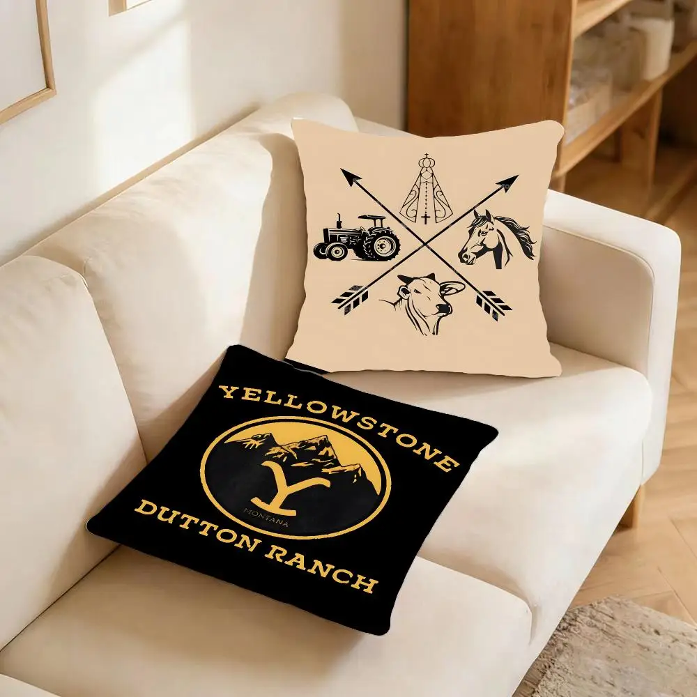 Series Drama Yellowstone Cushion Cover Warm coral fleece Cute kawaii plush Kawaii mascot throw
