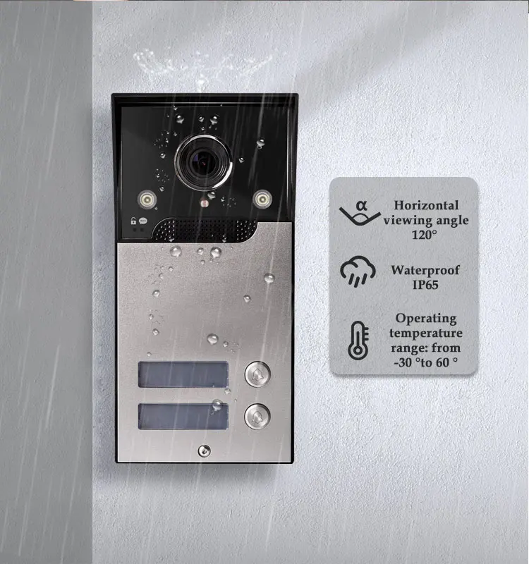 Tuya 7 Inch Video Deurbel Wifi Video Deur Telefoon Intercom Met Unlock Smart Home Voor 2 Familie Appartement