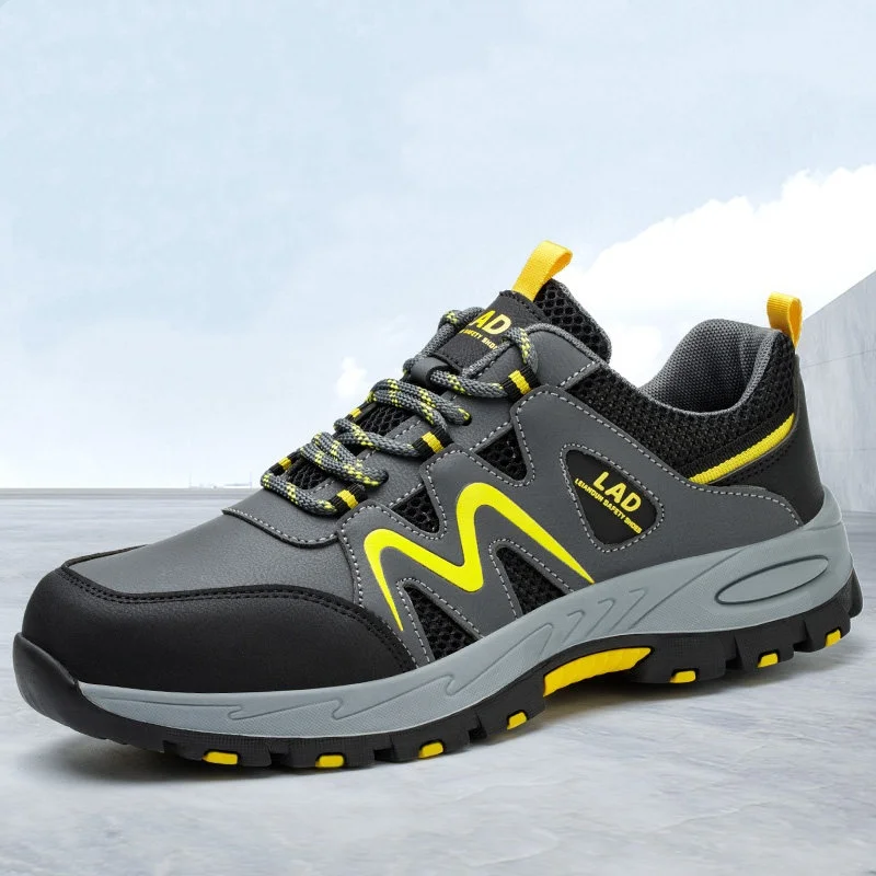 large size mens casual steel toe caps work safety shoes breathable worker tooling security boots safe sneakers protect footwear