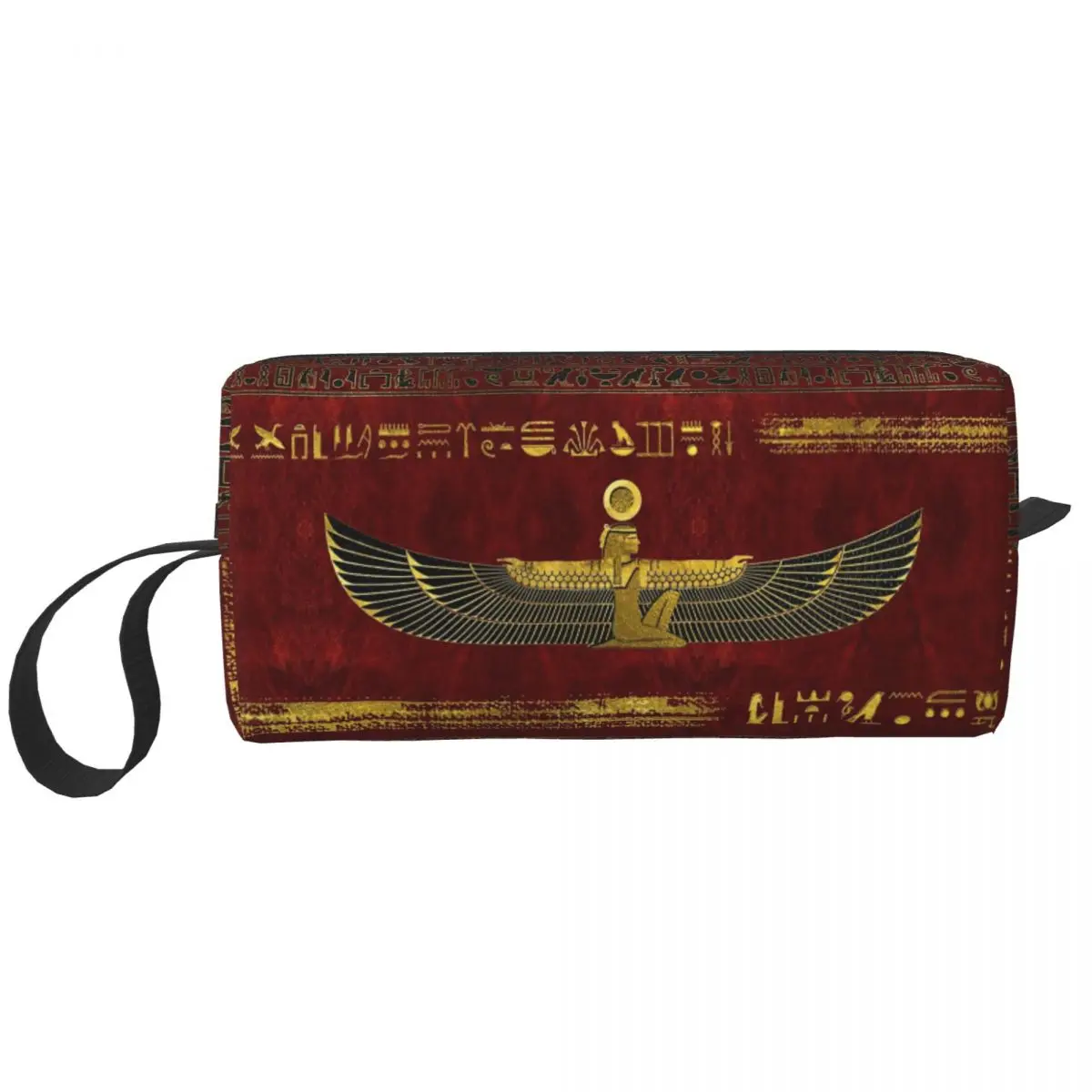 Egyptian God Ornament Cosmetic Bag for Women Makeup Bags Ancient Egypt Travel Daily Toiletry Bag Organizer Storage Bag