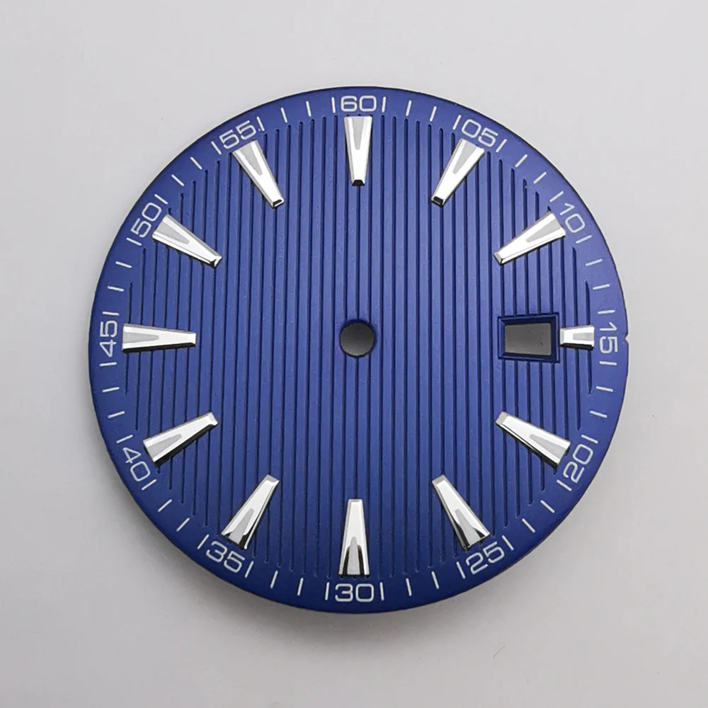 33.5mm luminous black blue white sterile watch dial fit Miyota8215 8205 DG2813,NH35 NH36,ETA2824/2836 movement