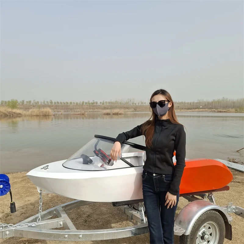 Adults' Mini Speed Boat Aluminum Powered Jet Boat With Inboard Engine Tool For Water Sports