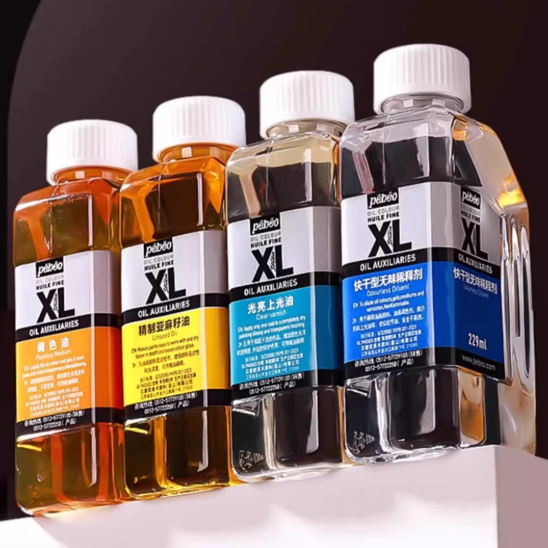 75/229/500ml Oil Painting Medium Turpentine Mixing Oil Cleaning Agent Thinner for Enhance Gloss Extend Work Life