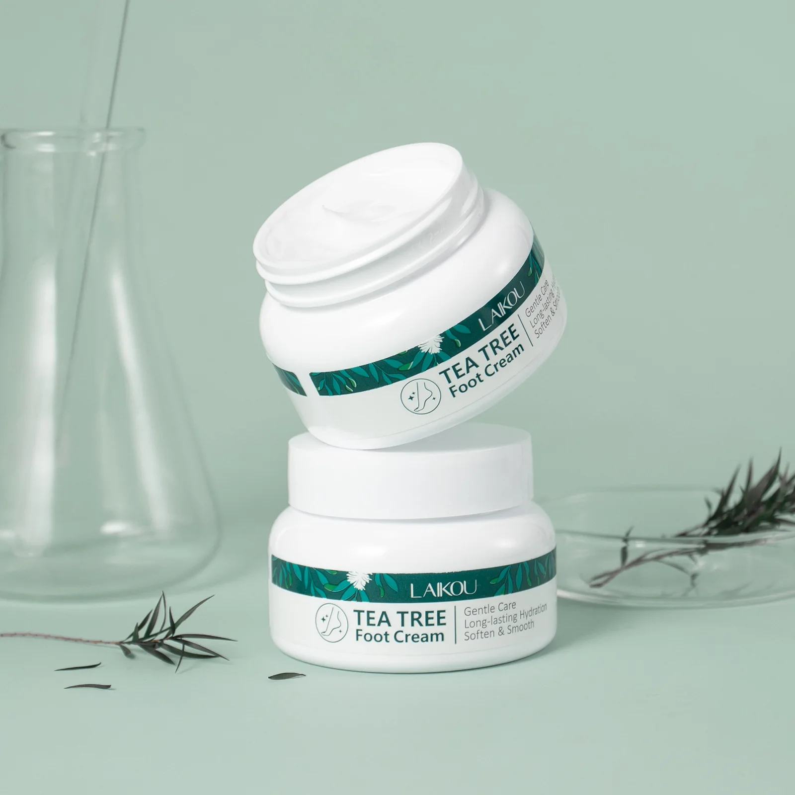 

LAIKOU Australian Tea Tree Foot Cream 60g, Cracked Heels Repair Moisturizing Cream for Dry Feet, Anti Crack Hydrating Foot Care