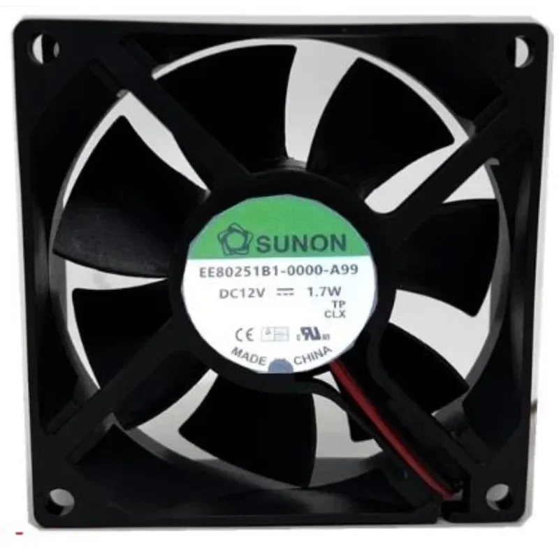 New CPU Fan For SUNON EE80251B1-0000-A99 12V 1.7W Double Ball Fan 8025 80x80x25mm