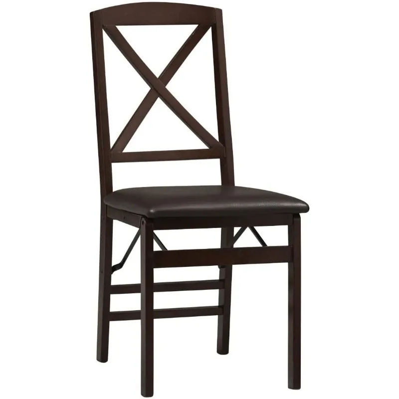 Fully Assembled Triena X Back Folding Chair Set of 2, 17