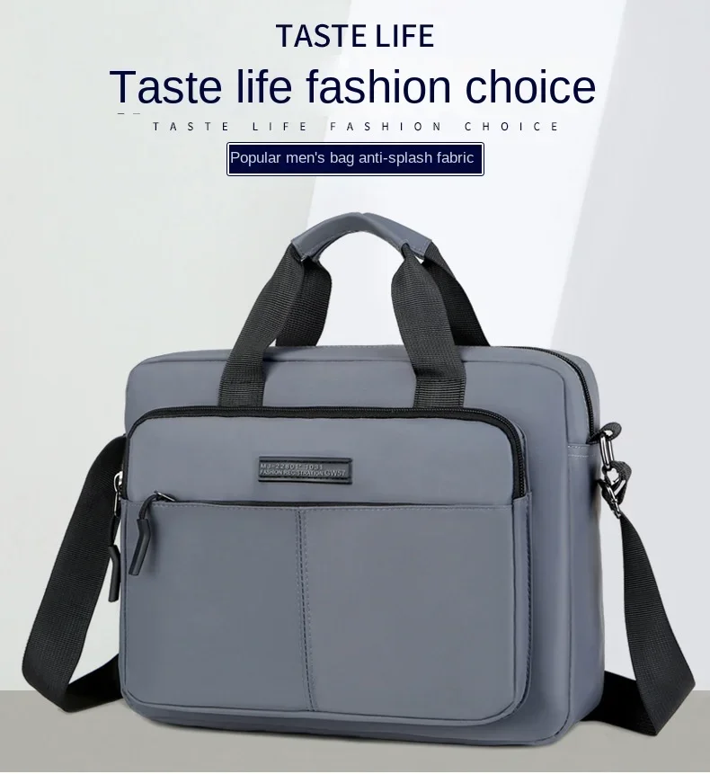 New Men's Large-capacity Horizontal Shoulder Bag Messenger Bag Briefcase Multifunctional Simple A4 Book Handbag Business Bag 가방