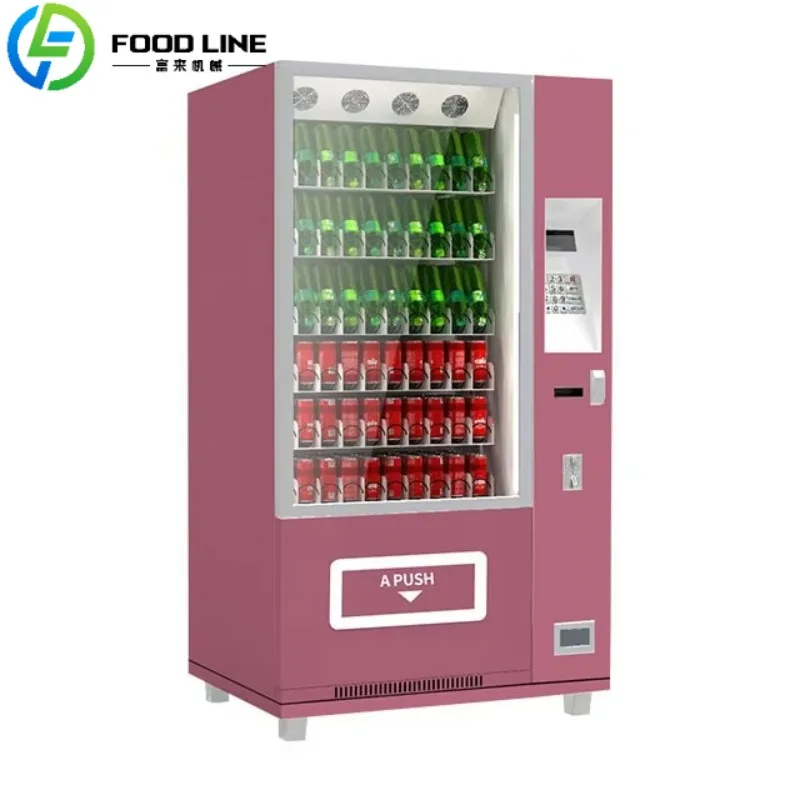 Automatic Food Drink Vending Machine Snack Beverage Combo Unit With Secure Payment System And Easy Restocking Access