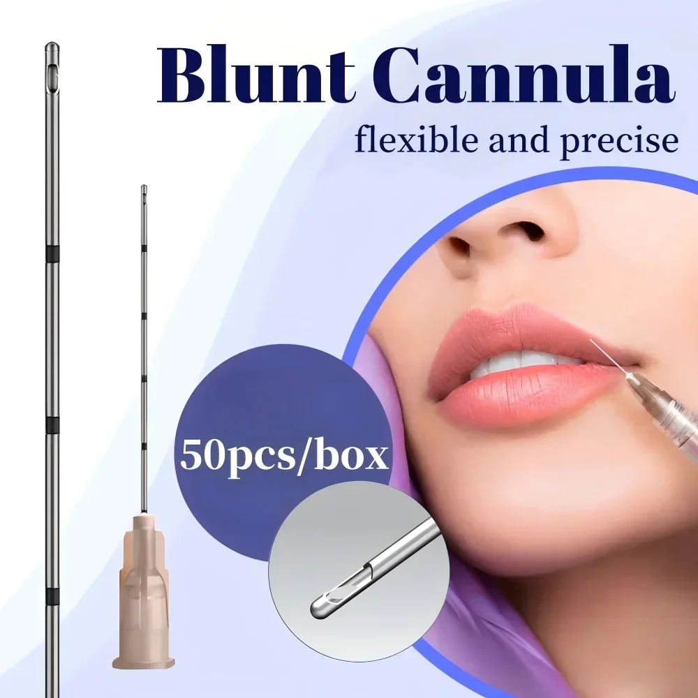 High Quality Blunt-tip Cannula 10/50/100pcs Korea Manufacturer Supply 22G 50mm 25G 70mm Disposable Blunt Needle for filler