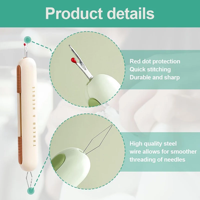 2 IN 1 Needle Threaders Sewing Seam Rippers Stitching Remover and Threader Household Manual Sewing Tools Sewing Accessories